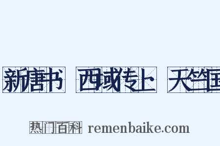 新唐书·西域传上·天竺国是什么意思的图片